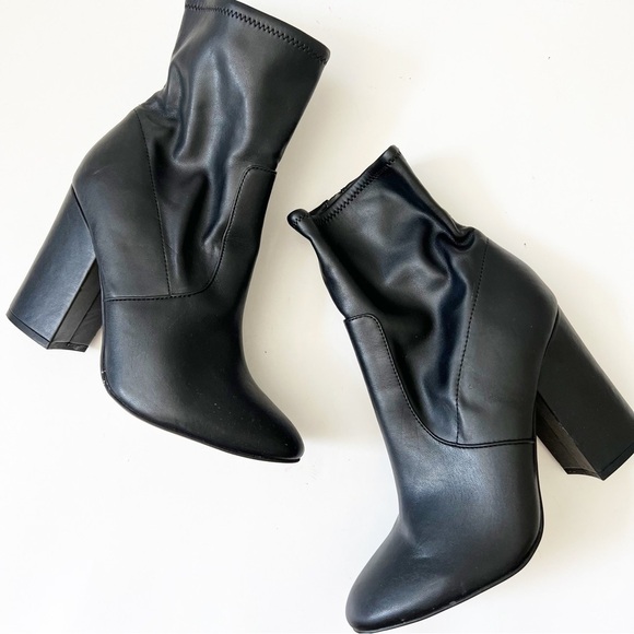 Marc Fisher Newbie Sock Ankle Leather Boots - Picture 11 of 16